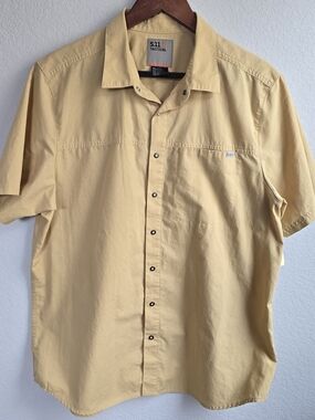 5.11 Tactical Men’s Short Sleeve Button-Down Shirt - Light Tan